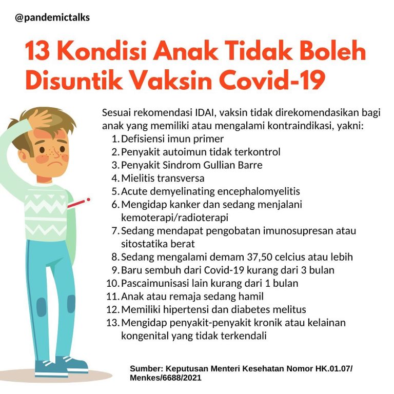13 Kondisi Anak yang Tak Boleh Divaksin Covid-19